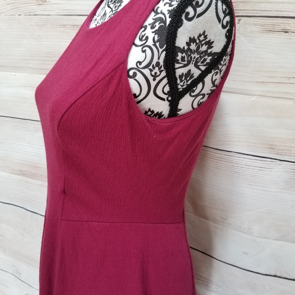 3/$28 Lauren Conrad Burgundy Sleeveless Dress Sz10 - Picture 6 of 8